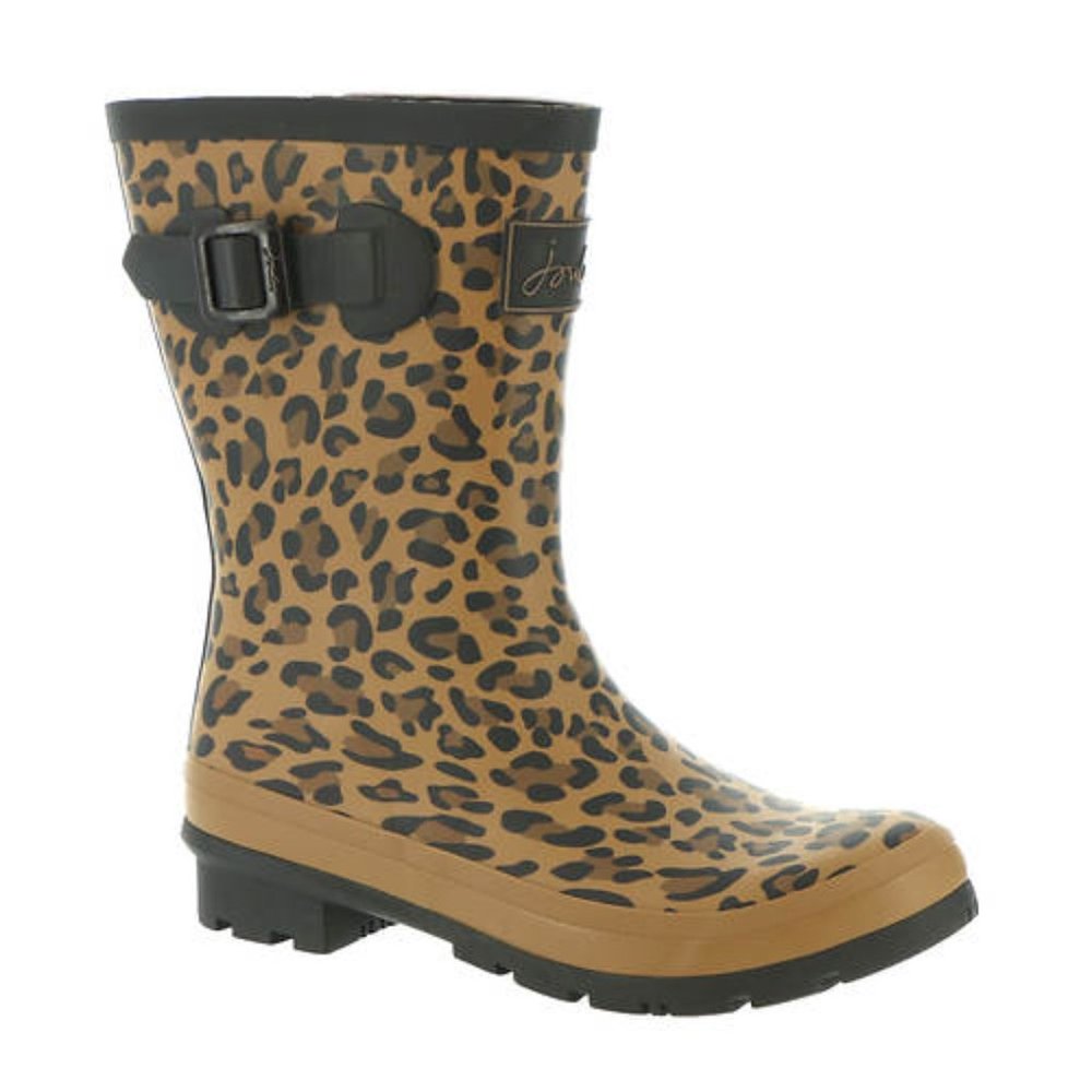 Joules Women's Molly Welly Boot, Tan/Leopard, size 8